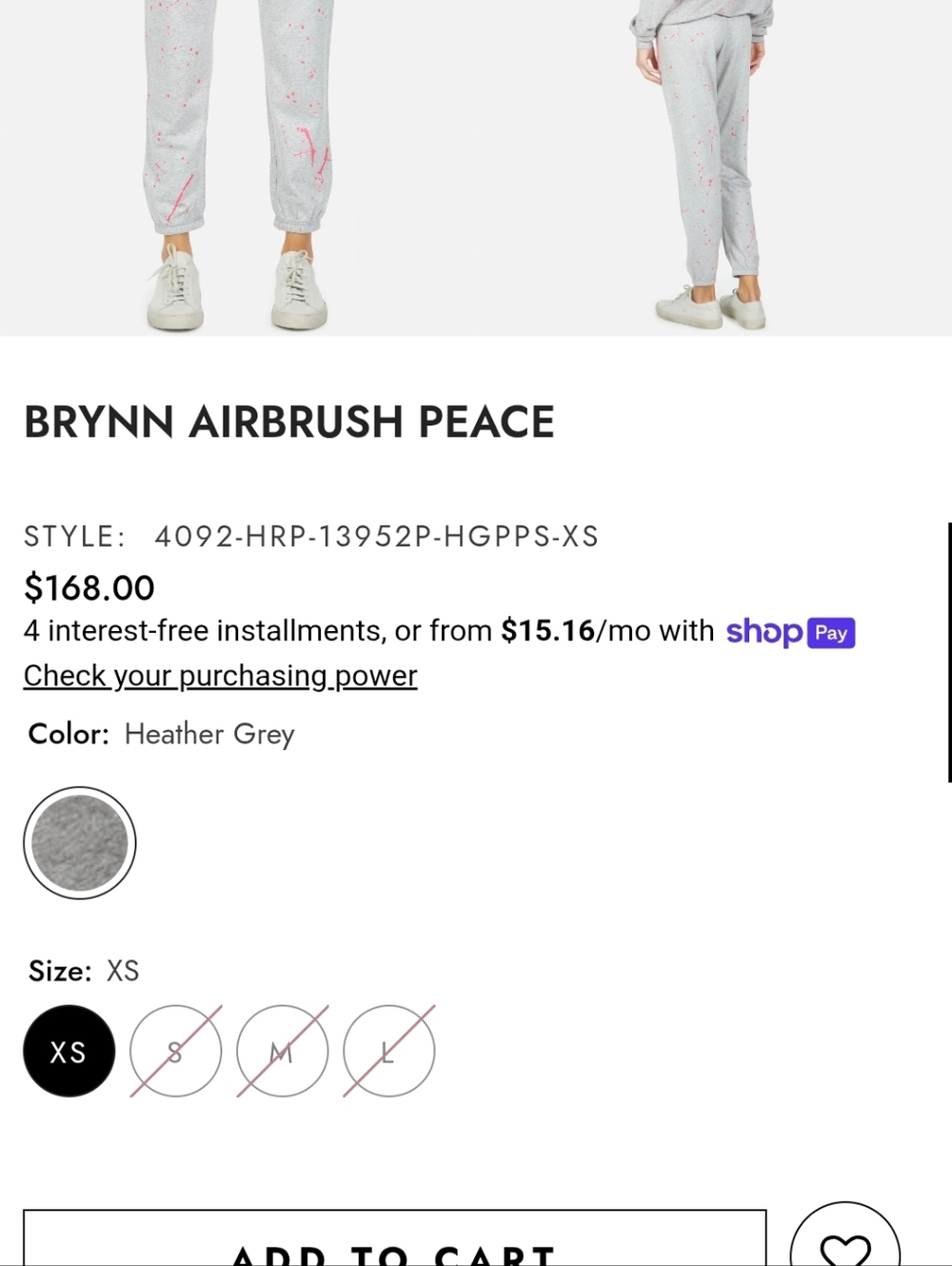Lauren Moshi Brynn Airbrush Peace sweatpants - Picture 5 of 12
